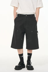 Vintage Washed Double Knee Carabiner Hiking Shorts - COPPING THREADS - Harsh and Cruel